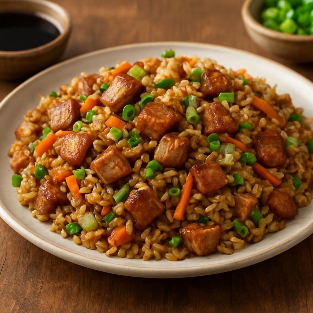 Entree: French Polynesia – National Cuisine – Ma'a Tinito (Tahitian Chinese-style fried rice with pork, vegetables, and soy seasoning) recipe