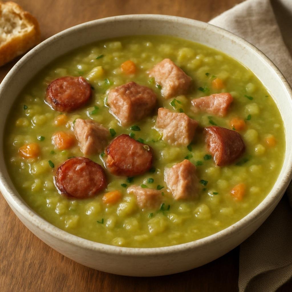 Entree: Sint Maarten (Dutch part) – Northern Culinary Region – Dutch Pea Soup with Pork (Hearty split pea soup simmered with smoked and fresh pork) recipe