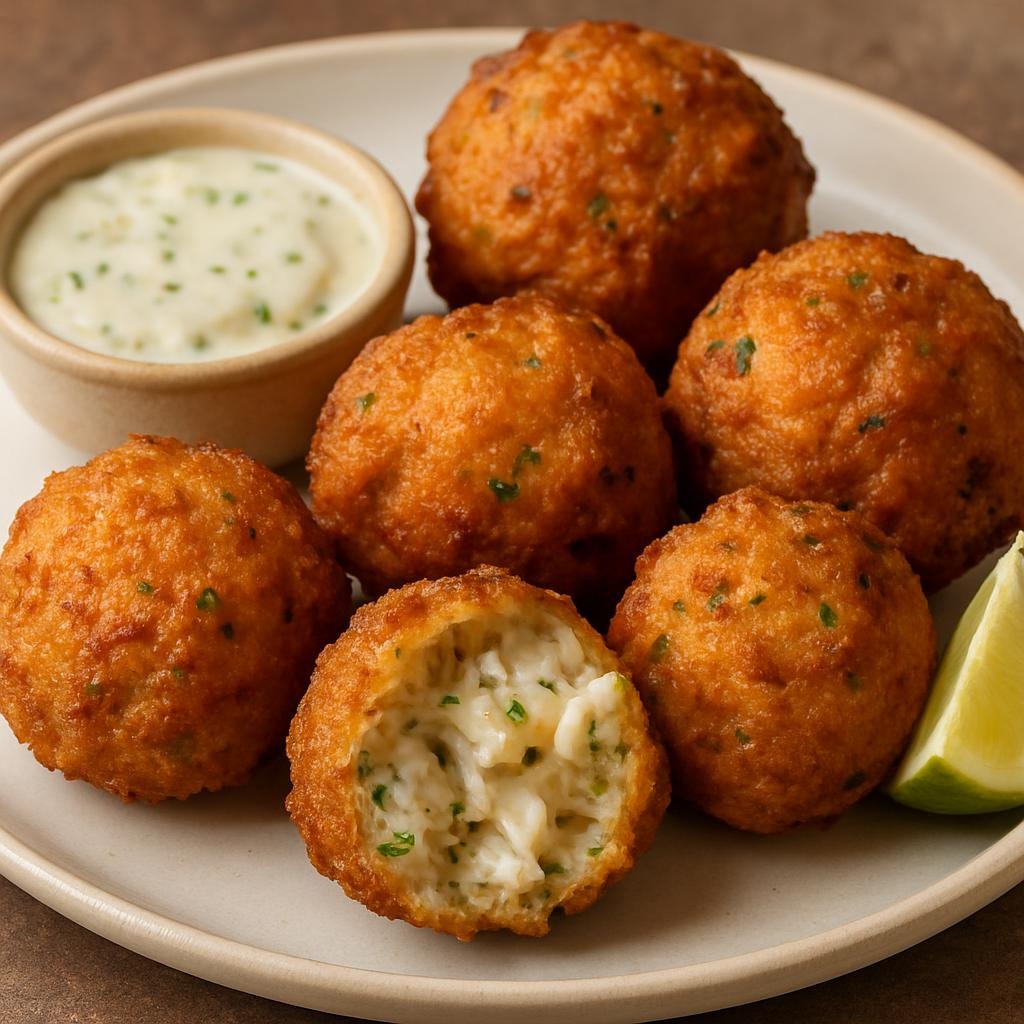 Entree: Aruba – Central Culinary Region – Balchi di Pisca (Aruban seasoned fish fritters made from flaked white fish formed into balls and fried until golden) recipe