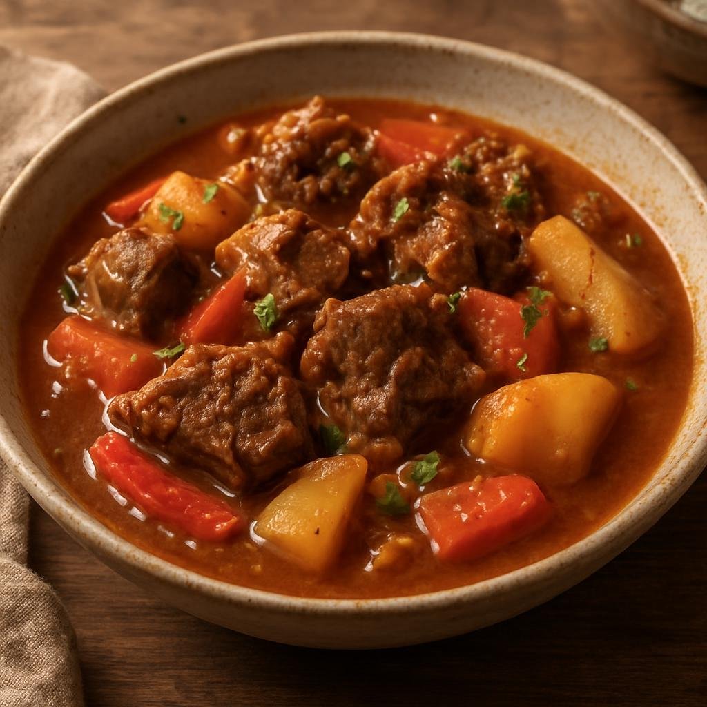 Entree: Bonaire, Sint Eustatius and Saba – Northern Culinary Region – Kabritu Stoba (Slow-braised Caribbean goat stew with aromatics, tomatoes, and root vegetables) recipe