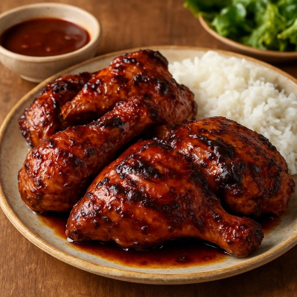 Entree: Micronesia – Southern Culinary Region – Chamorro BBQ Chicken (Chamorro-style grilled chicken marinated and glazed in a sweet-tangy island barbecue sauce) recipe