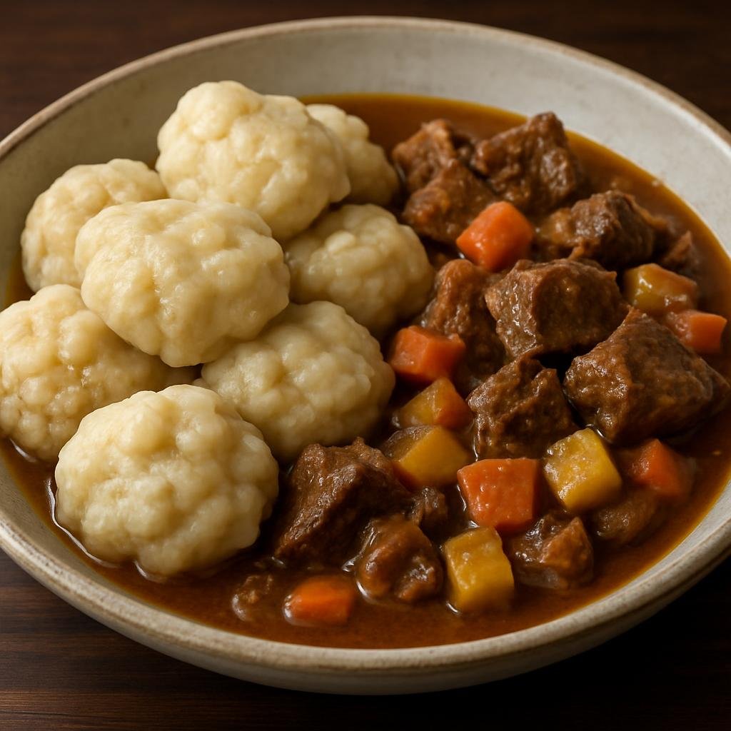 Entree: Chile – Chiloe – Chapalele (Traditional Chiloé potato and wheat dumplings typically boiled and served with meat or stew) recipe