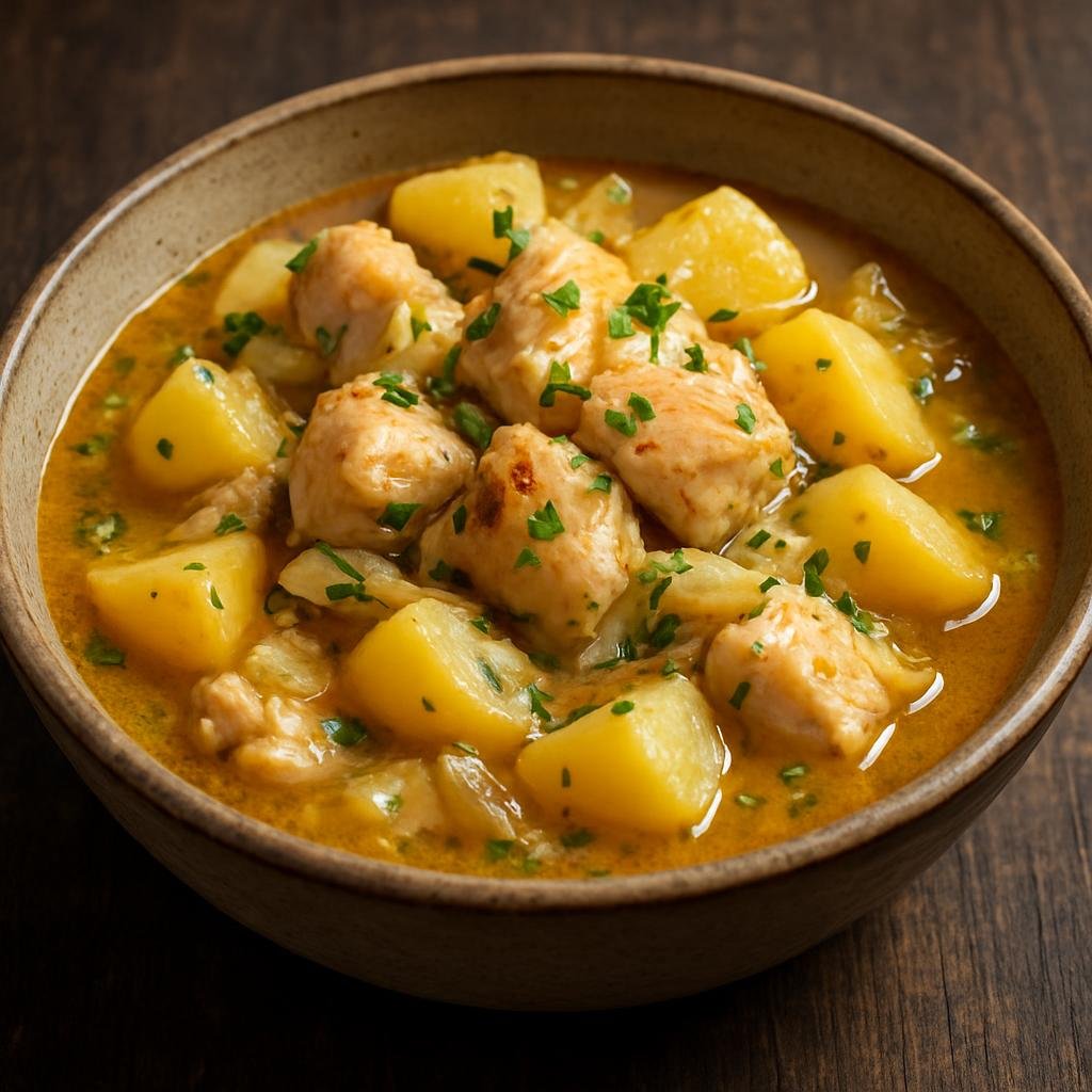 Entree: Greenland – Southern Culinary Region – Arfeq (Hearty Greenlandic fish and potato stew flavored with onions and local herbs) recipe