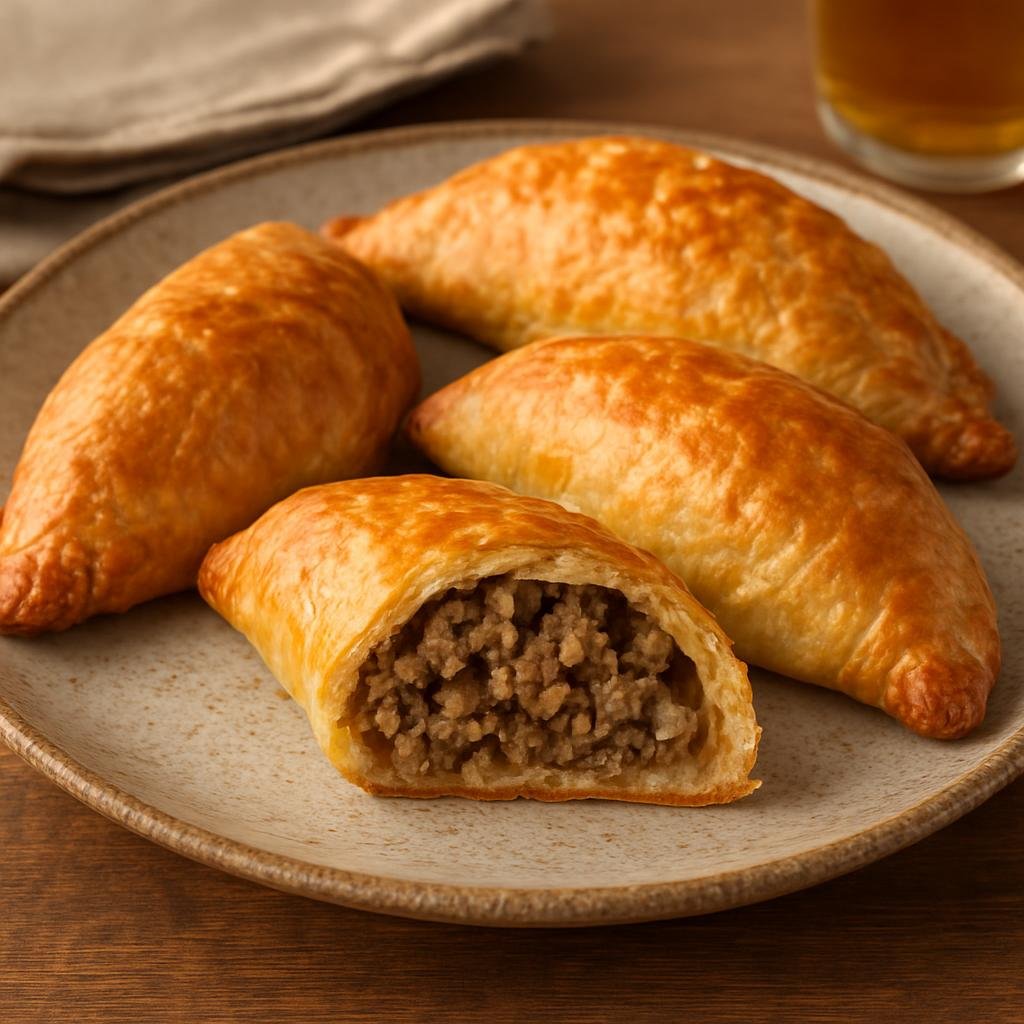 Entree: Lithuania – Southern Culinary Region – Kibinai (Savory baked turnovers filled with seasoned ground lamb and onions) recipe