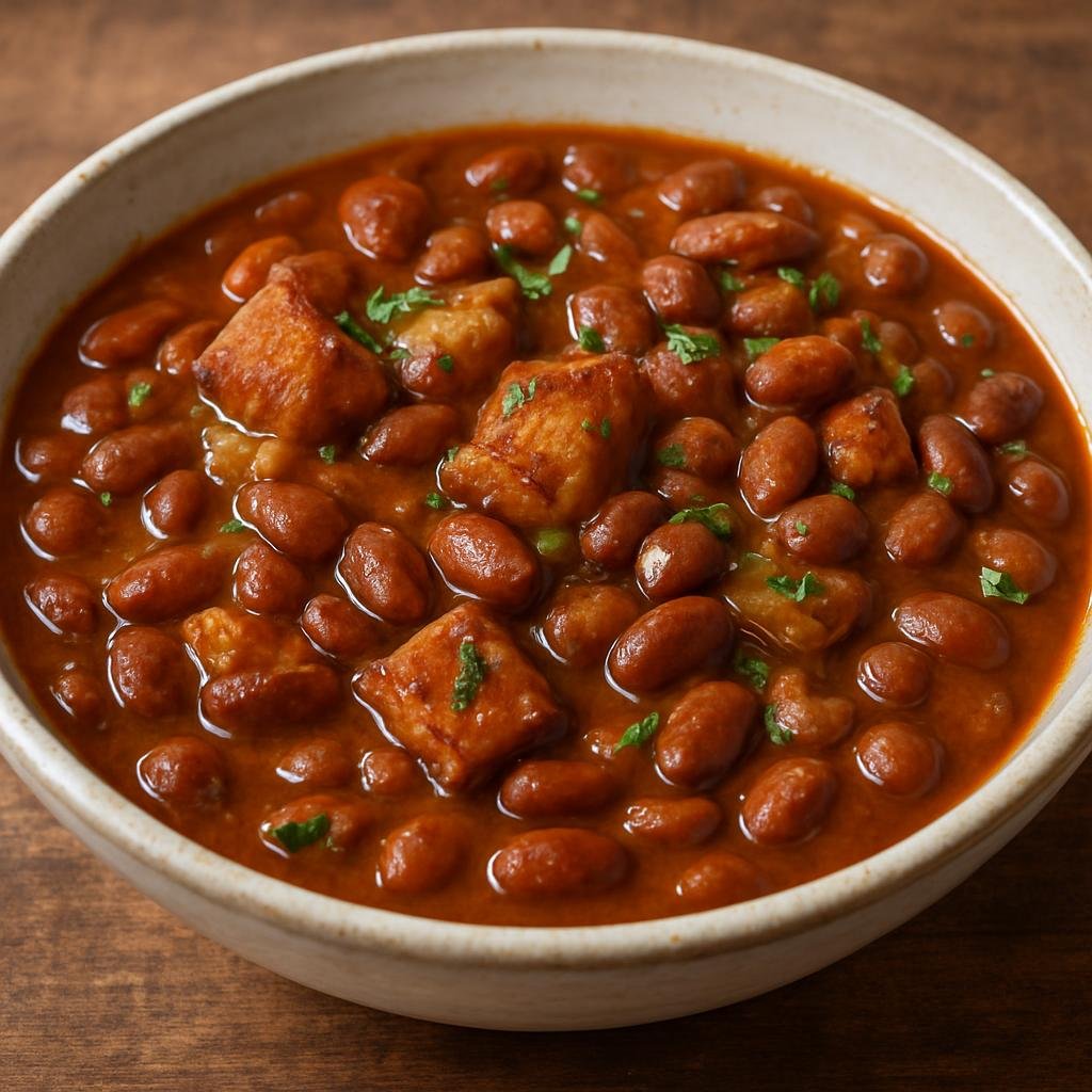 Entree: Suriname – Southern Culinary Region – Bruine Bonen (Hearty Surinamese brown bean stew simmered with salted pork and warm aromatics) recipe