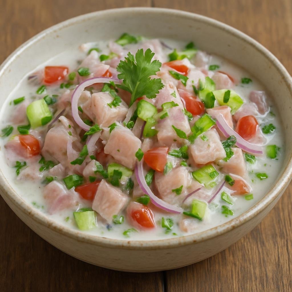 Entree: Wallis and Futuna – Southern Culinary Region – Kokoda (Fijian-style raw fish marinated in citrus then finished with coconut milk and fresh vegetables) recipe