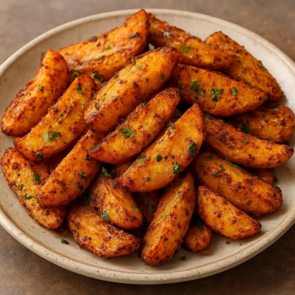 Entree: India – Sindhi-Indian – आलू टुक ➤ Aloo Tuk (Crisply fried spiced potato wedges popular in Sindhi cuisine) recipe