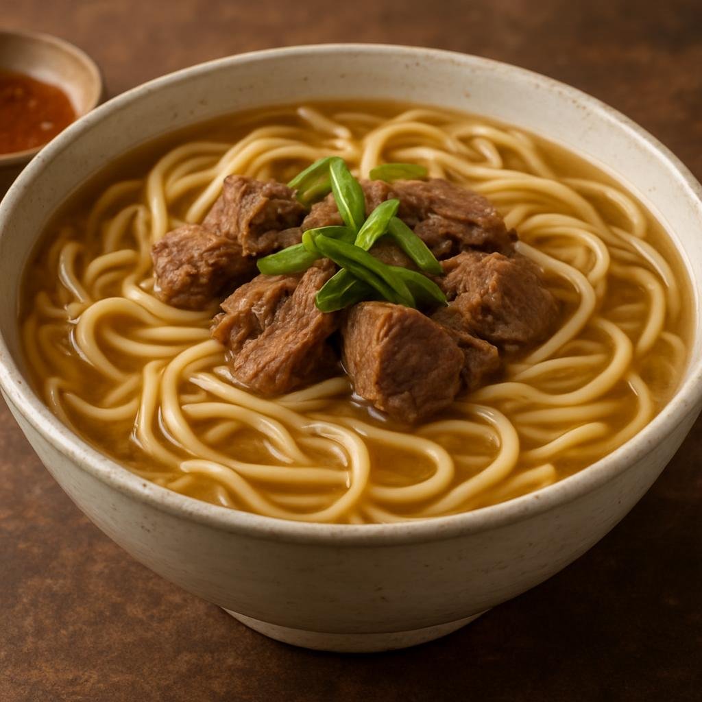 Entree: Mongolia – Southern Culinary Region – Гурилтай шөл ➤ Guriltai shöl (Hearty Mongolian wheat-noodle soup with meat in a clear savory broth) recipe