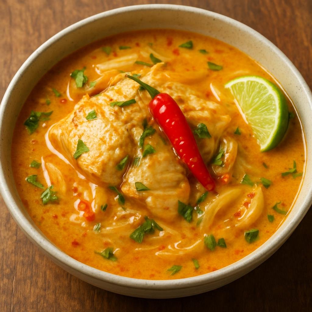 Entree: Micronesia – Southern Culinary Region – Kadon Pika (Spicy coconut milk stew of fish with onions, lime, and hot peppers) recipe