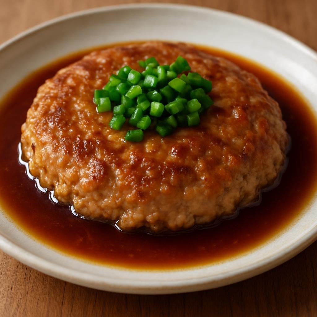 Entree: China – Cantonese / Guangdong – 廣式蒸肉餅 ➤ gwong2 sik1 zing1 juk6 beng2 (A Cantonese steamed seasoned ground pork patty cooked until tender and served with savory sauce) recipe