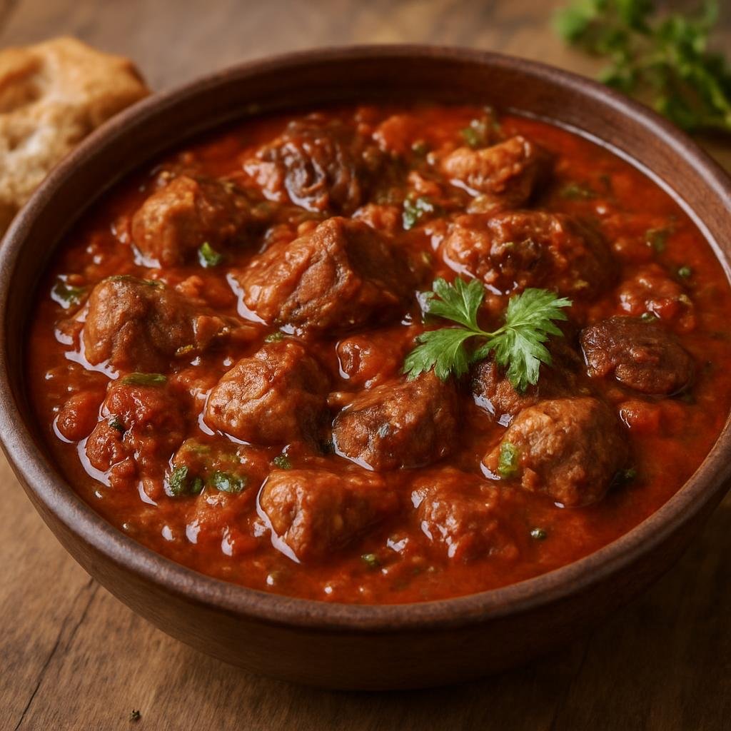 Entree: Greece – Crete – Τσιγαριαστό ➤ Tsigariastó (Cretan rustic braised meat stew cooked with tomatoes, wine and aromatic herbs) recipe