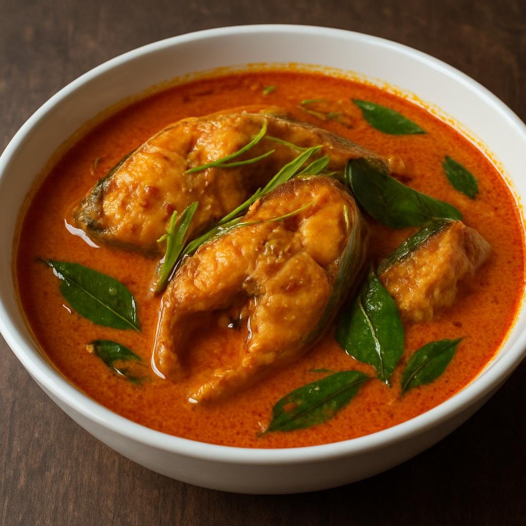 Entree: Singapore – Malay Singapore – Gulai Ikan (Malay-style fish curry simmered in a rich coconut milk and spice paste) recipe