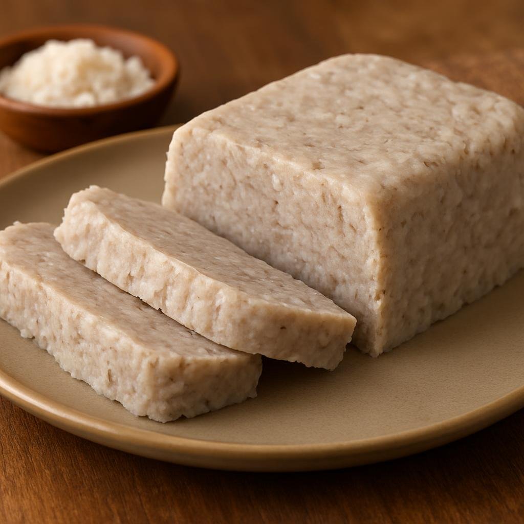 Entree: Wallis and Futuna – Southern Culinary Region – Keke Vai (Steamed taro and coconut loaf commonly served as a starchy main in Wallisian home cooking) recipe