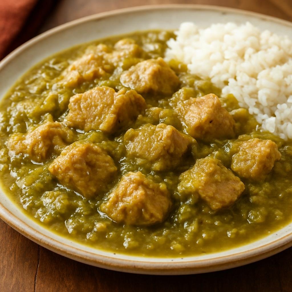 Entree: United States – Arizona-Sonoran – Green Chile Pork (Pork stewed in roasted green chiles with Southwestern spices) recipe