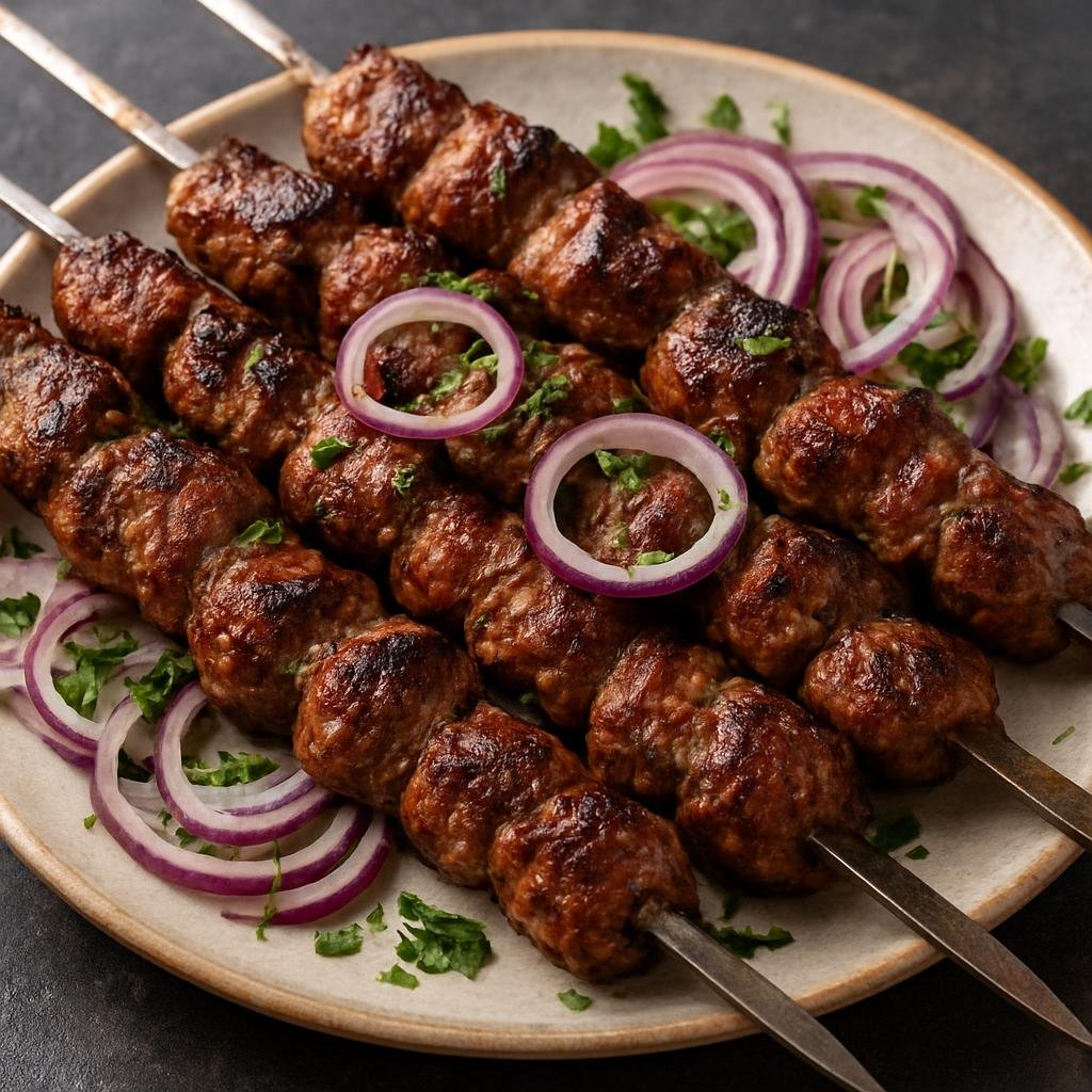 Entree: Uzbekistan – Samarkand – Shashlik (Charcoal-grilled skewered marinated lamb kebabs) recipe