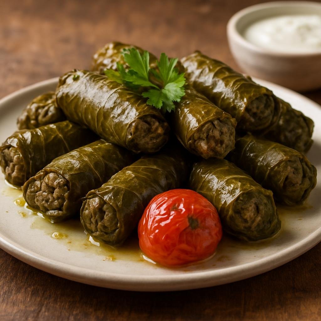 Entree: Armenia – Lake Sevan – Տոլմա ➤ Tolma (Grape leaves and vegetables stuffed with herbed minced lamb and rice) recipe