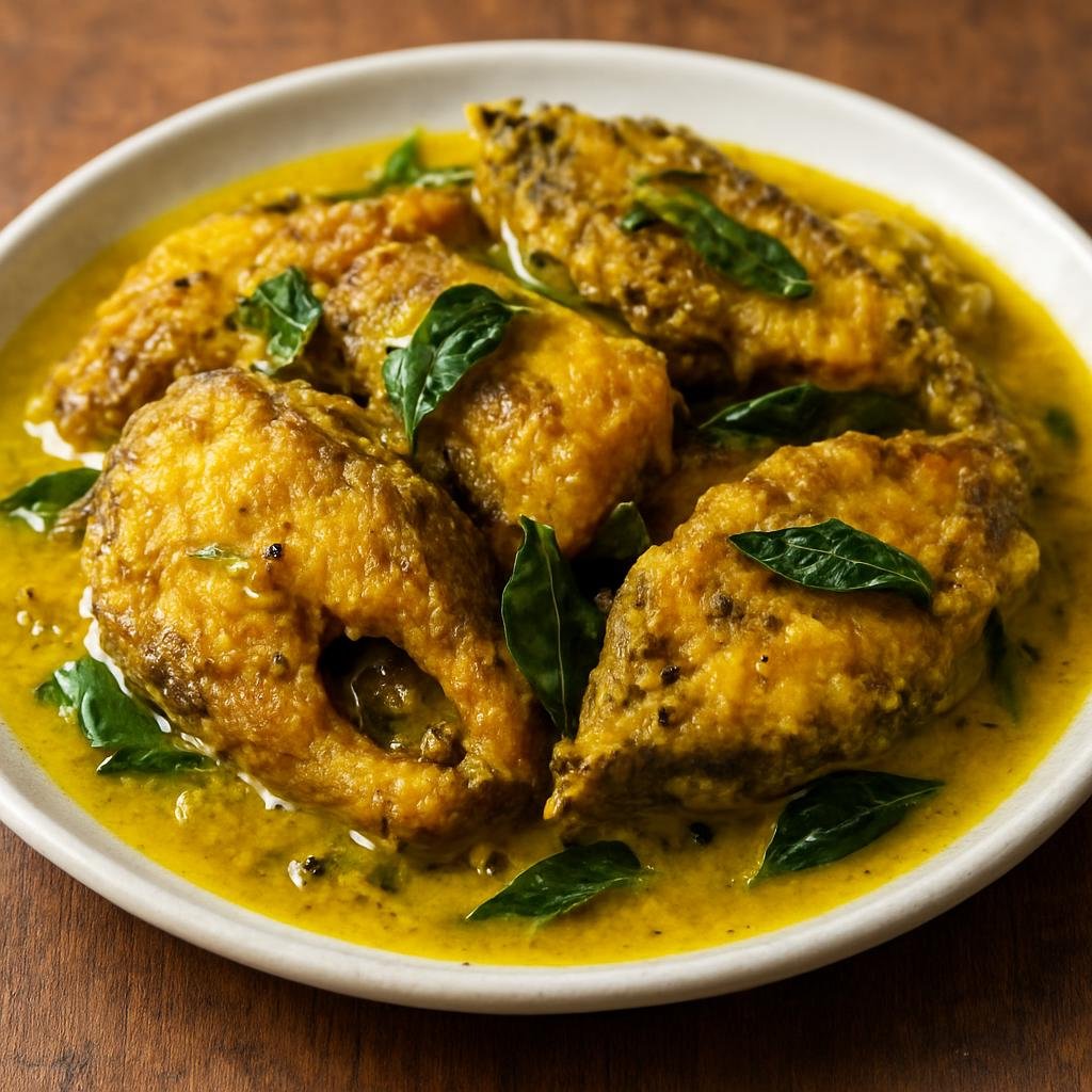 Entree: British Indian Ocean Territory – Southern Culinary Region – Fish Vindaye (Tangy mustard-and-vinegar marinated fried fish common in Indian Ocean island cuisine) recipe