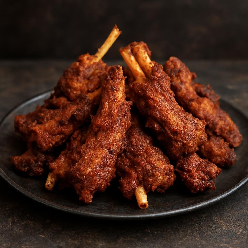 Entree: Pakistan – Kashmir / Gilgit-Baltistan – تبک ماز ➤ Tabak Maaz (Crisp-fried spiced lamb ribs prepared in Kashmiri style) recipe