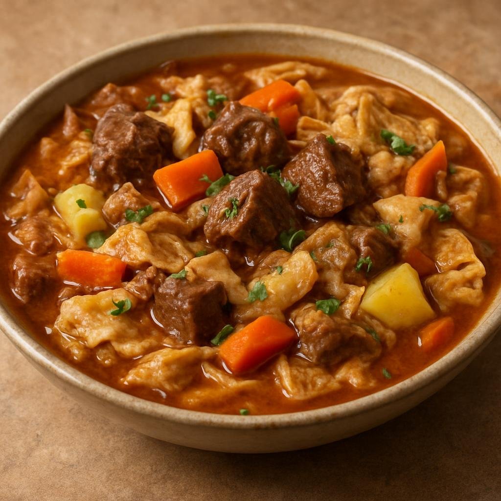 Entree: Saudi Arabia – Najd – مرقوق ➤ Marqooq (A Najdi stew of meat and vegetables cooked with thin torn flatbread pieces in the broth) recipe