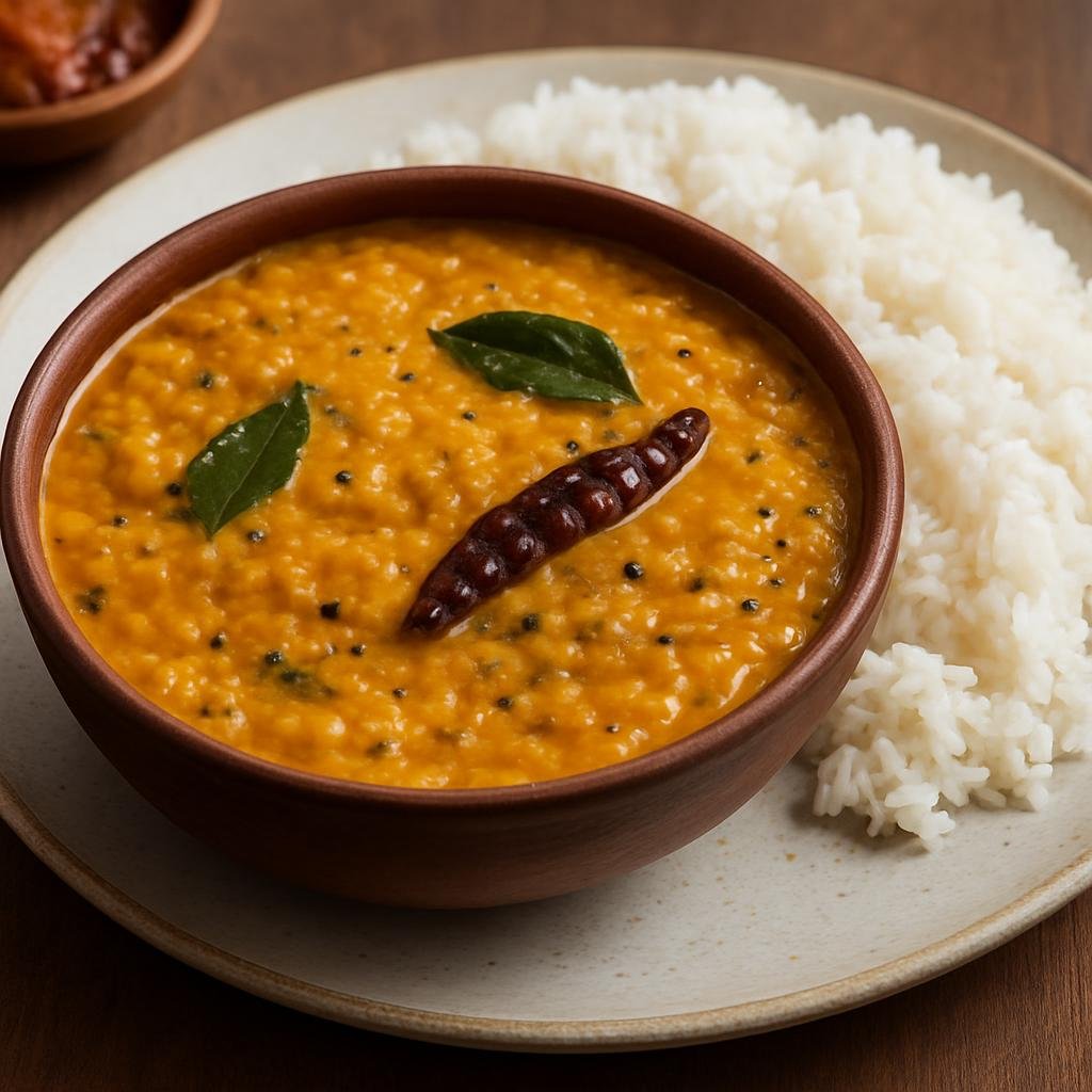 Entree: Sri Lanka – Southern Coast – පරිප්පු ➤ Parippu (Coconut-based spiced red lentil curry commonly served with rice on Sri Lanka's southern coast) recipe