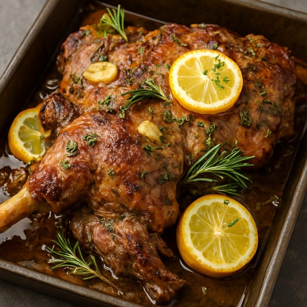 Entree: Switzerland – Italian Swiss / Ticino – Capretto al Forno (Oven-roasted young goat seasoned with garlic, herbs, and lemon) recipe
