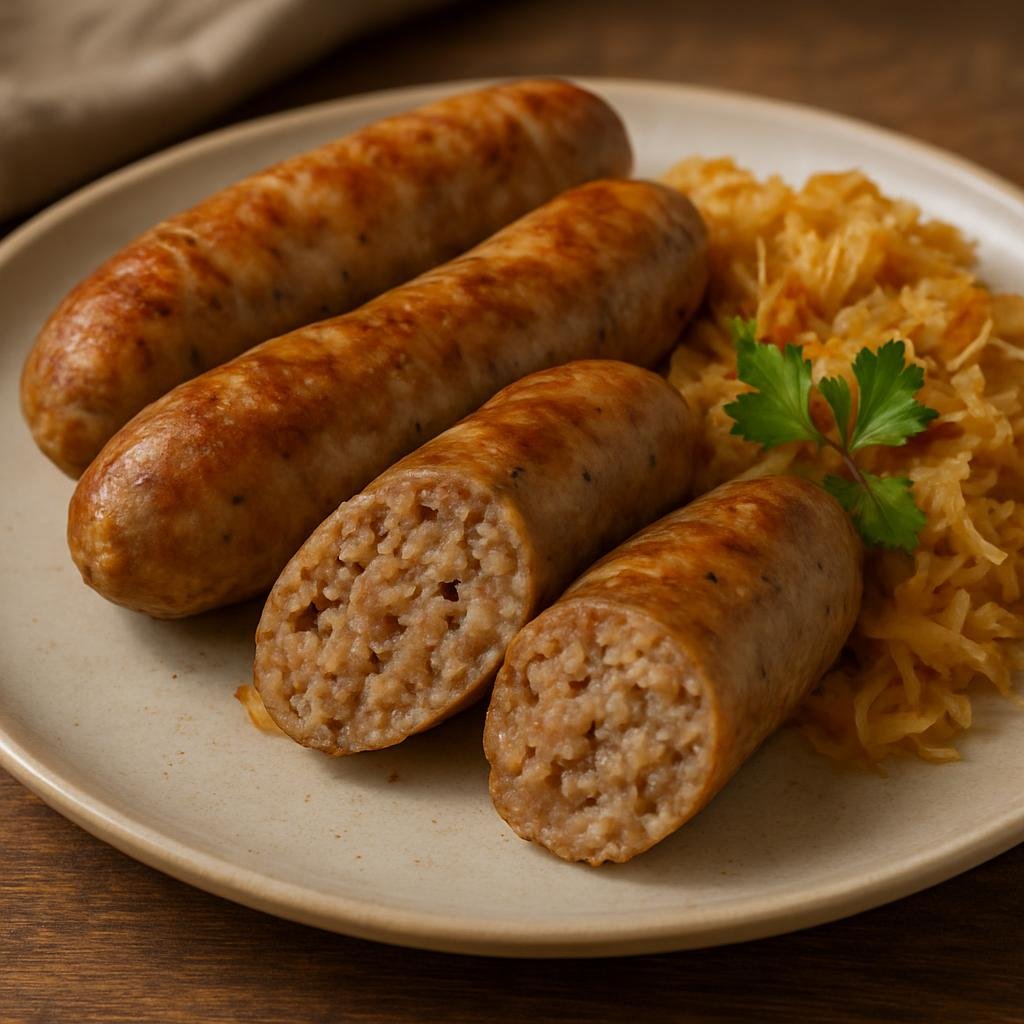 Entree: Poland – Podlasie – Kiszka ziemniaczana (Potato sausage made from grated potatoes, buckwheat and pork, stuffed in a natural casing) recipe
