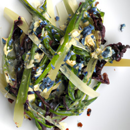 Side Dish: United States – Chicory and Charred Scallion Salad with Blue Cheese-Peppercorn Vinaigrette recipe