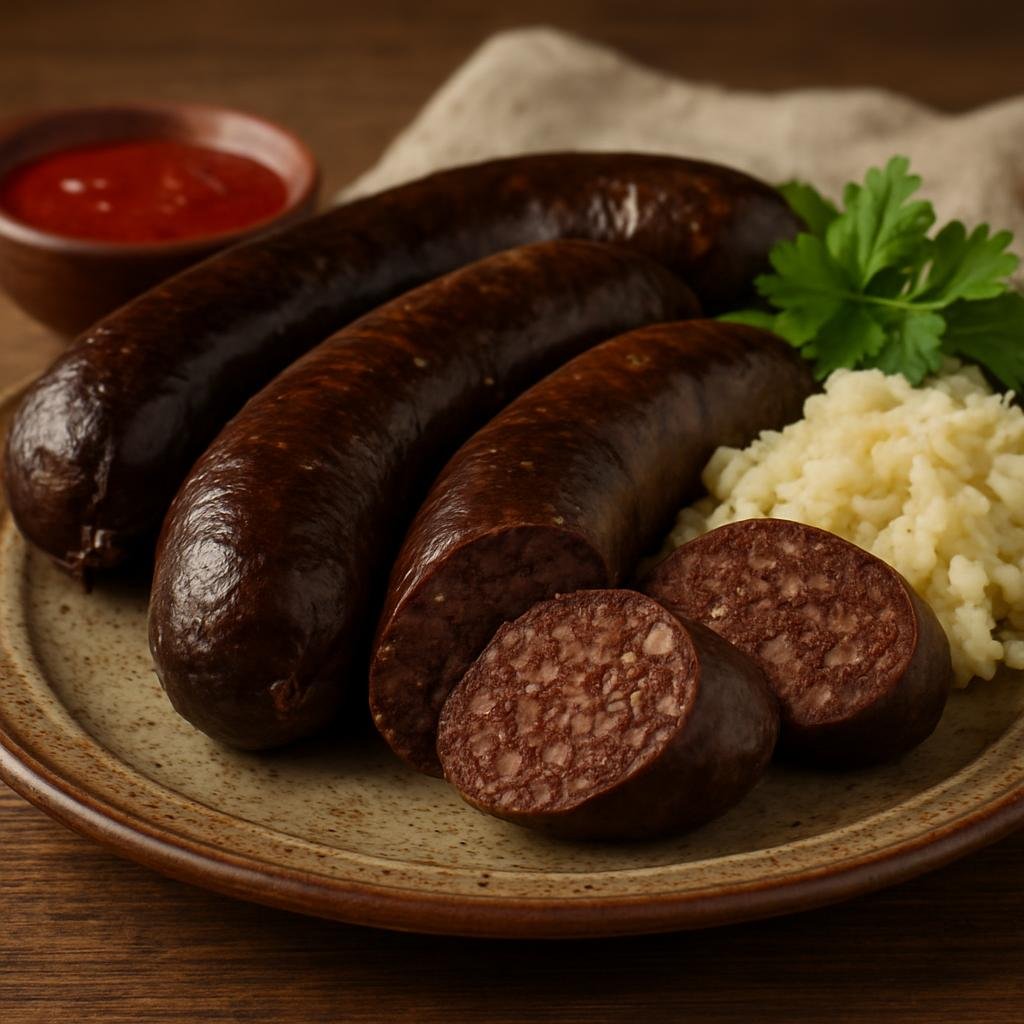 Entree: Ukraine – Western Ukraine – Кров'янка ➤ Krov'yanka (Ukrainian blood sausage made from pork, blood, grains, and warm spices) recipe