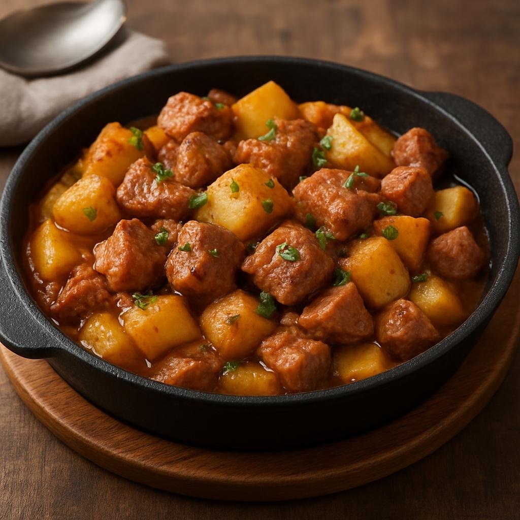Entree: Russia – Eastern Siberia – Картошка ➤ Kartoshka (Hearty Siberian skillet stew of potatoes and pork) recipe