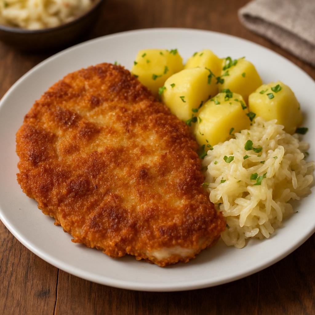 Entree: Poland – Pomerania – Kaszubski Schabowy (Kashubian-style breaded pork loin cutlet) recipe